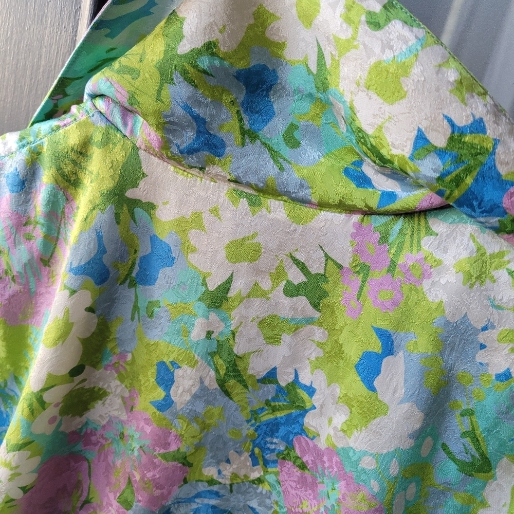 Ronny Kobo Demna Silk Floral Tie-Waist Crop Top Blouse XS Retail $298 Excellent - Picture 10 of 16